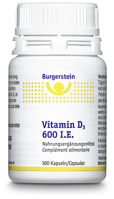 Burgerstein Vitamin D3 Kaps 600 IE 100 Stk