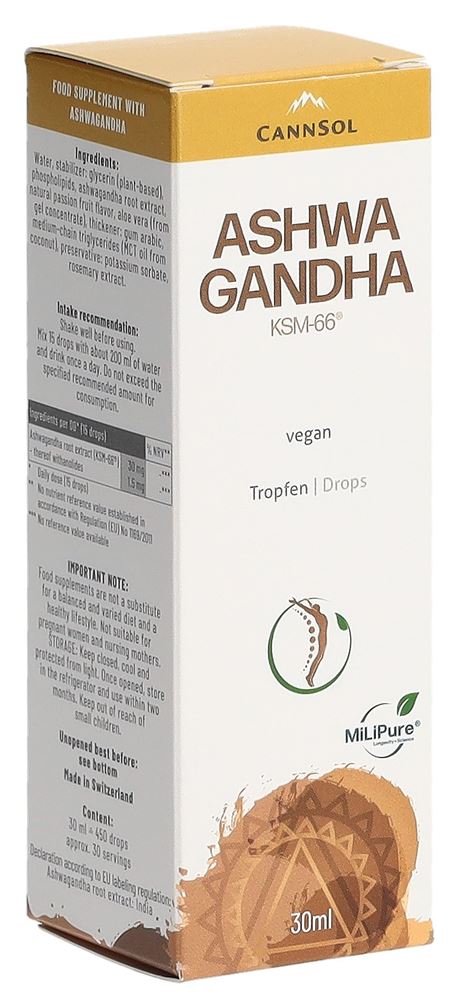 CannSol Ashwagandha Ksm-66 MiLiPure Tropfen Pip Fl 30 ml