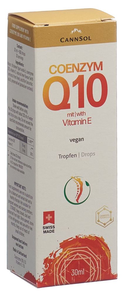 CannSol Coenzym Q10 mit Vitamin E wasserlöslich optimale Bioverfügbarkeit Pip Fl 30 ml
