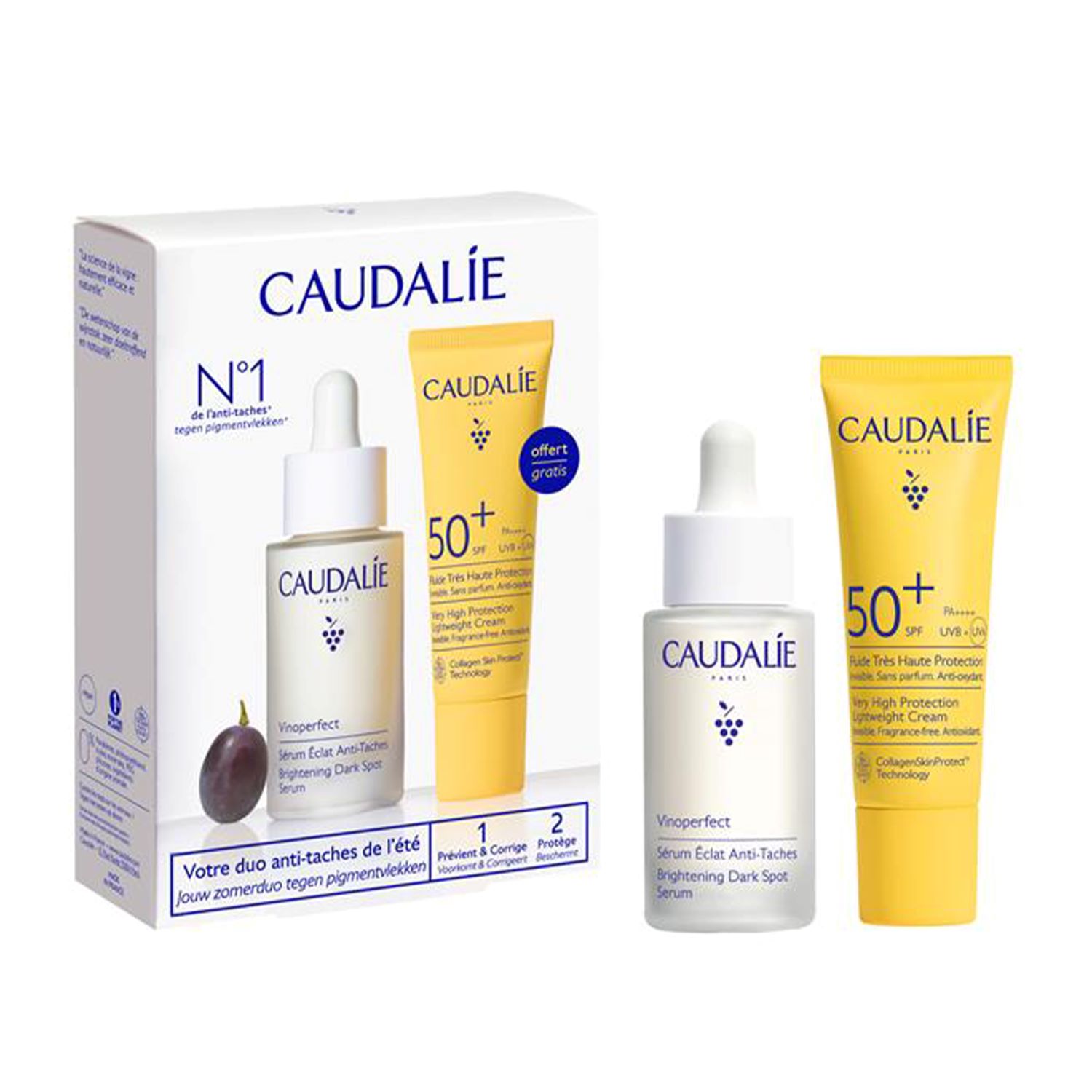 Caudalie Vinoperfect Coffret Sérum&Solaire 2026 2 Stück 30 + 20ml