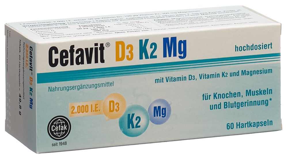 Cefavit D3 2000 K2 Mg Kaps 60 Stk