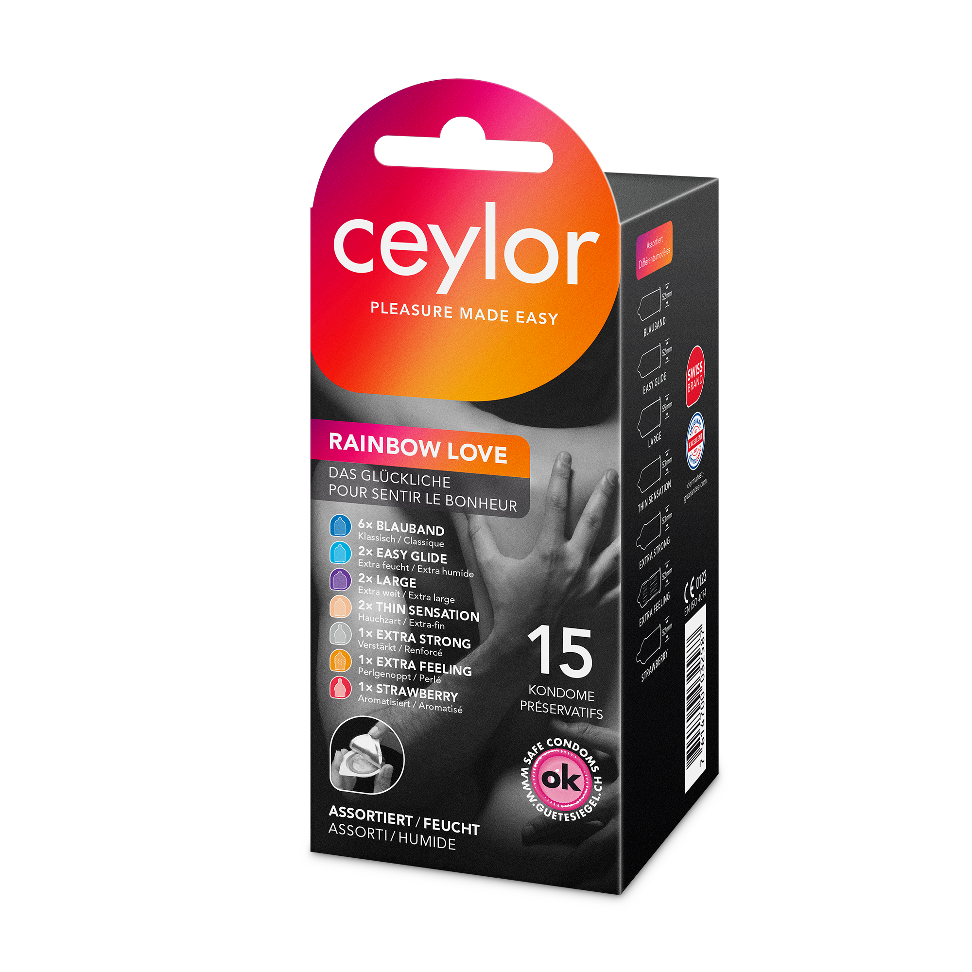 Ceylor Rainbow Love Präservativ 15 Stk