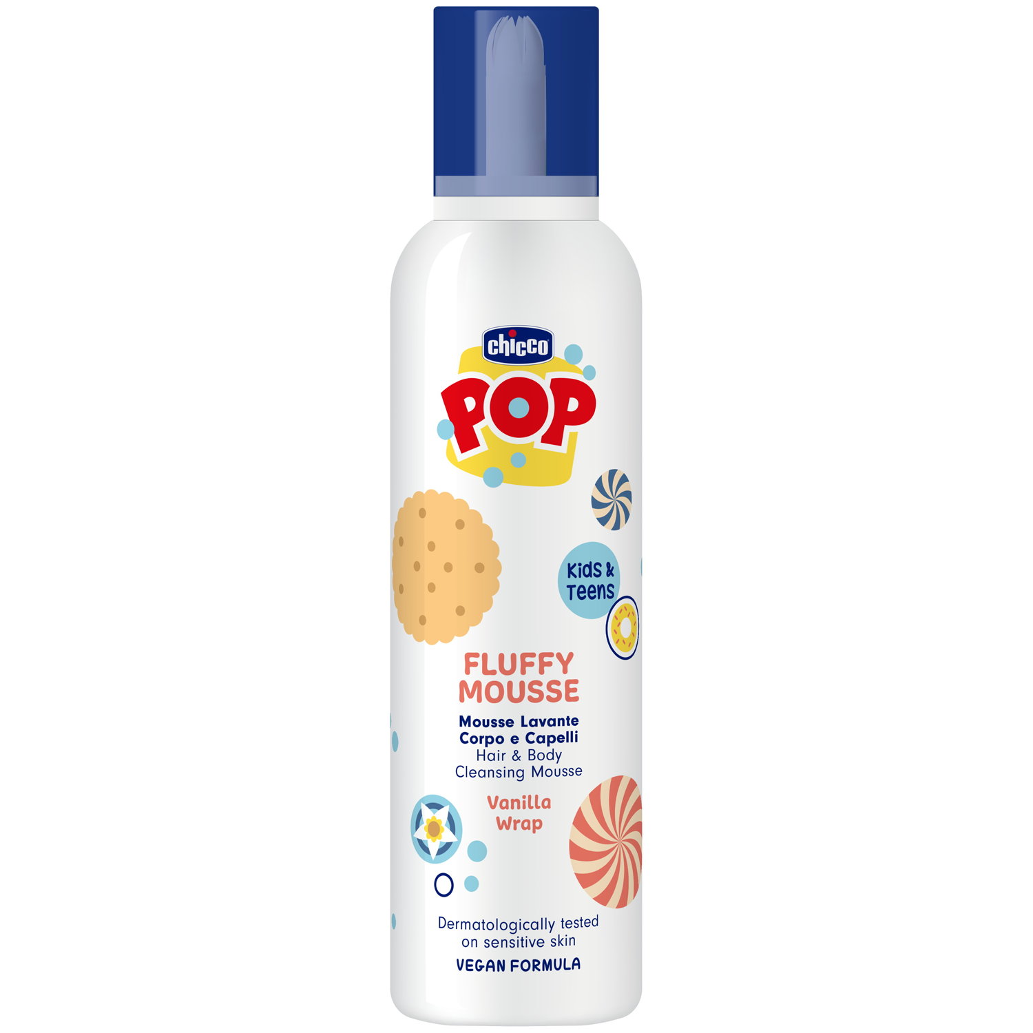 Chicco POP Fluffy Mousse für Haar + Körper Vanille 200 ml