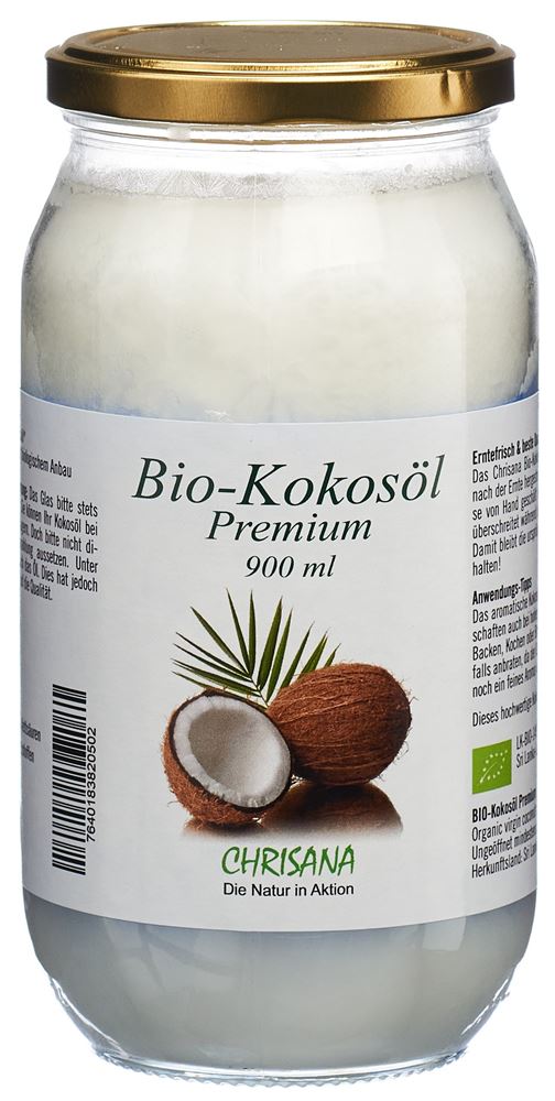 Chrisana Kokosöl Bio Glas 900 ml