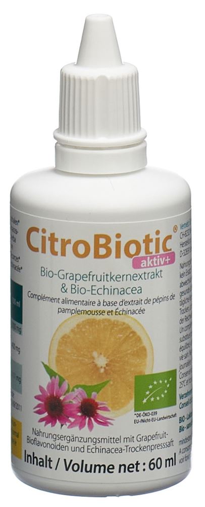 Citrobiotic aktiv+ Grapefruitkern Extrakt & Echinacea Bio Fl 60 ml