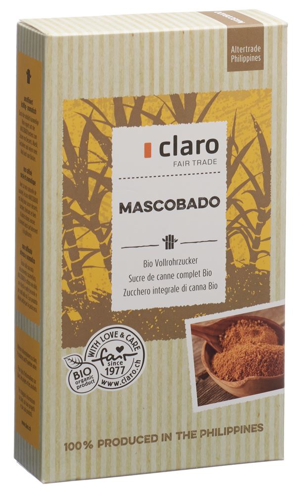 Claro Mascobado Vollrohrzucker Bio 500 g