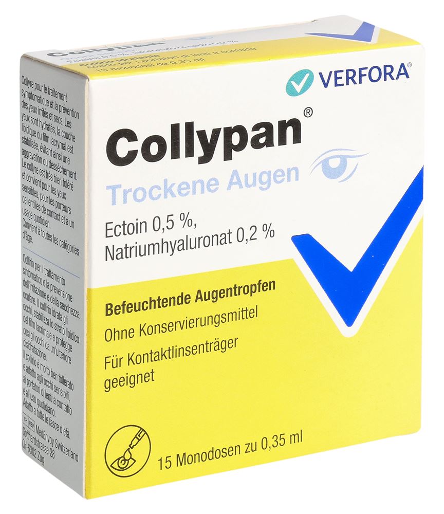 Collypan Trockene Augen Gtt Opht 15 Monodos 0.35 ml