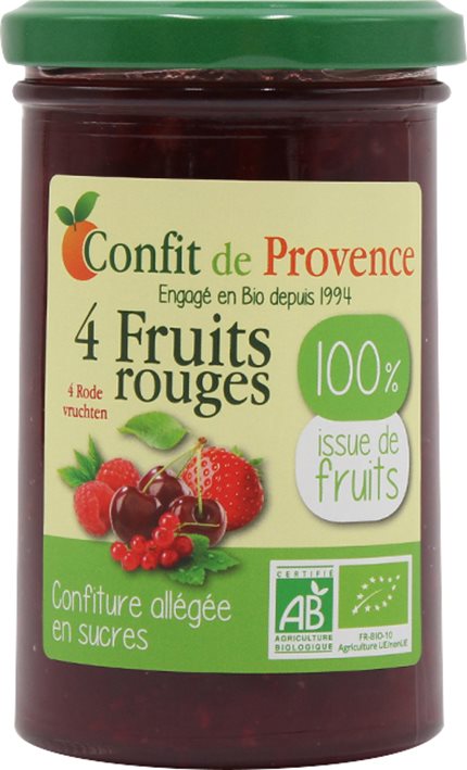 Confit de Provence Fruchtaufstrich rote Beeren ohne Zuckerzusatz Glas 290 g
