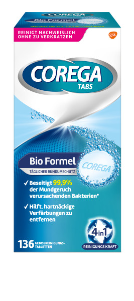 Corega Tabs mit Bio Formel 136 Stk
