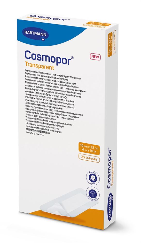 Cosmopor transparent 10x25cm steril 25 Stk
