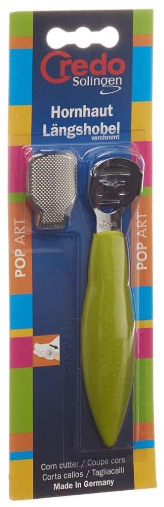 Credo Hornhaut Längshobel Rasperclip Pop Art