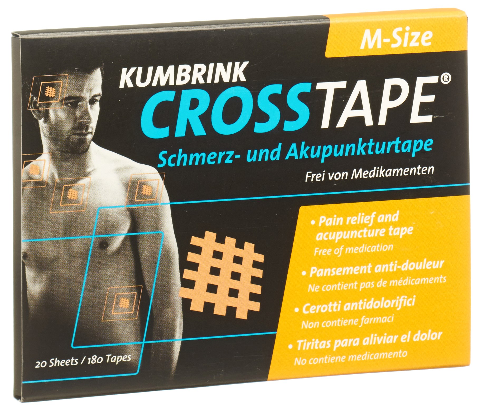 Crosstape Schmerz- Akupunkturtape M 180 Stk