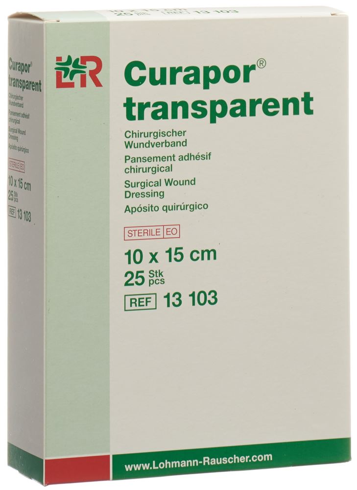 Curapor Wundverband 10x15cm transparent Btl 25 Stk