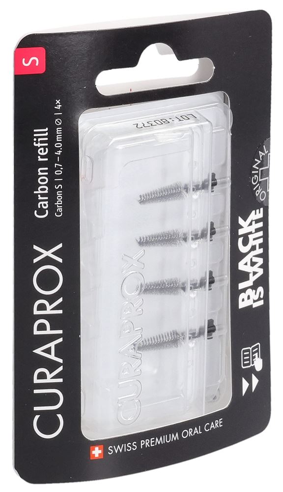 Curaprox Black is white-CPS Carbon S refill 4 Stk