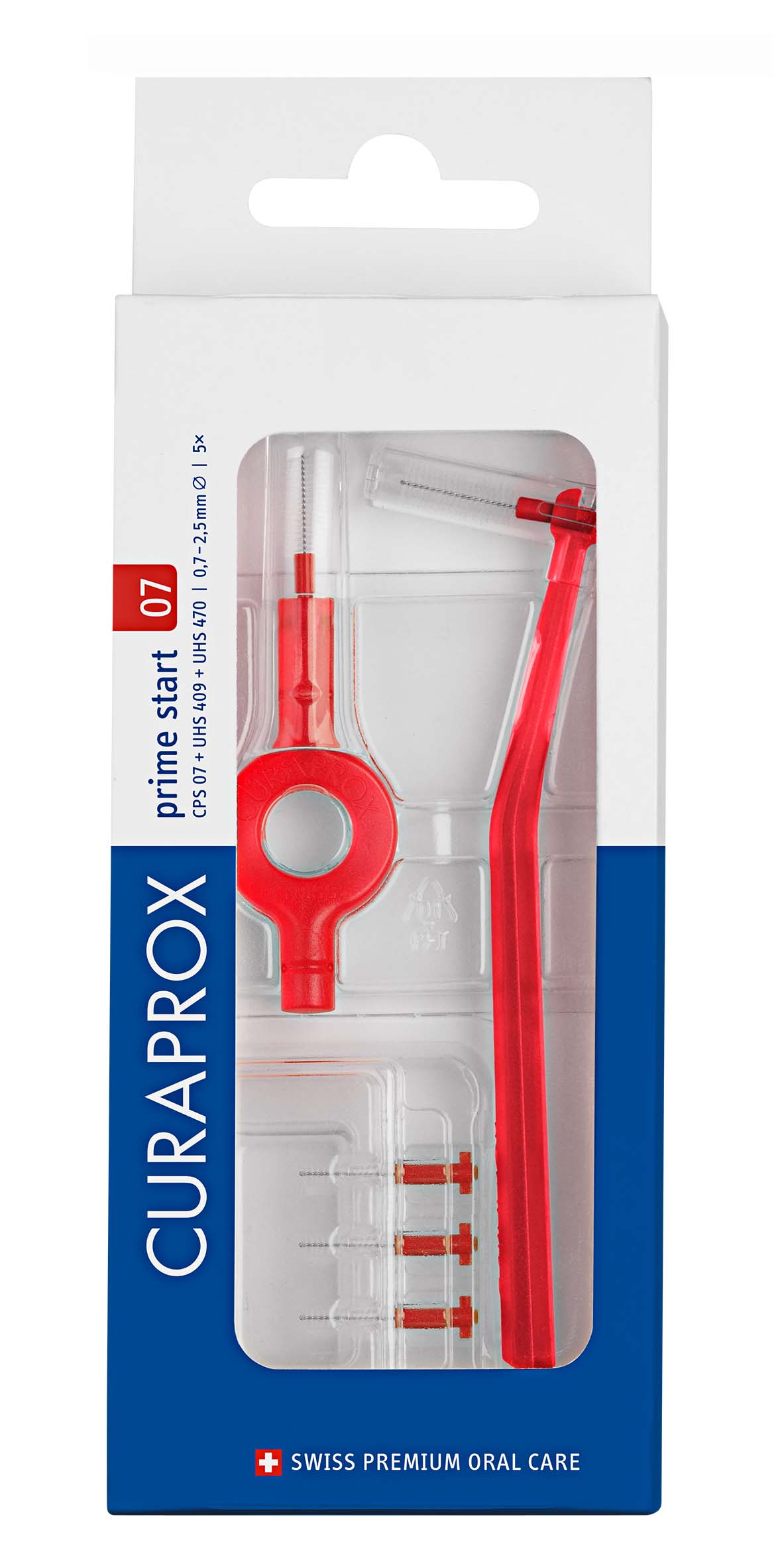 Curaprox CPS 07 prime start 5 Interdentalbürsten +Uhs 409&470