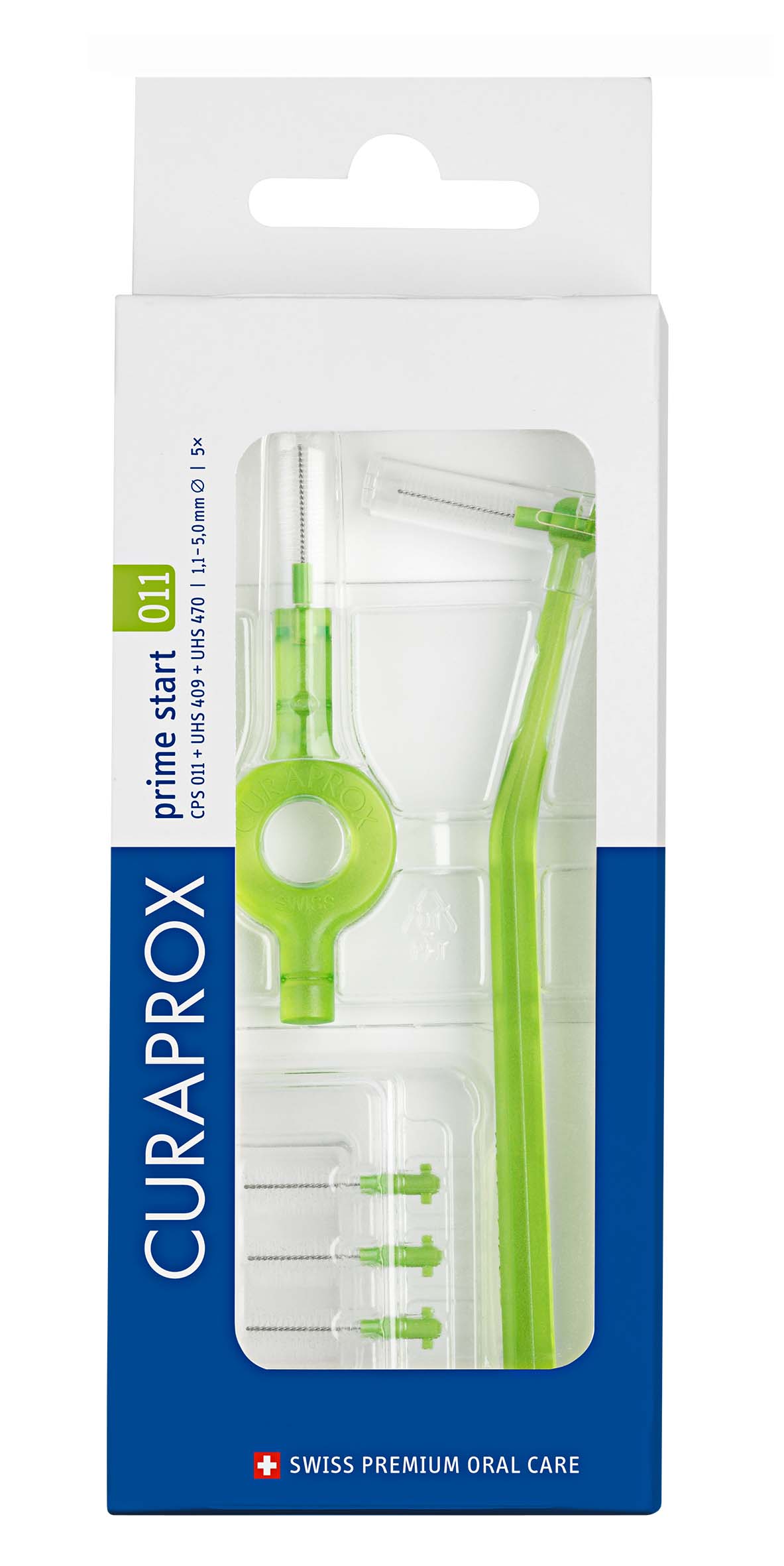 Curaprox CPS 11 prime start 5 Interdentalbürsten +Uhs 409&470