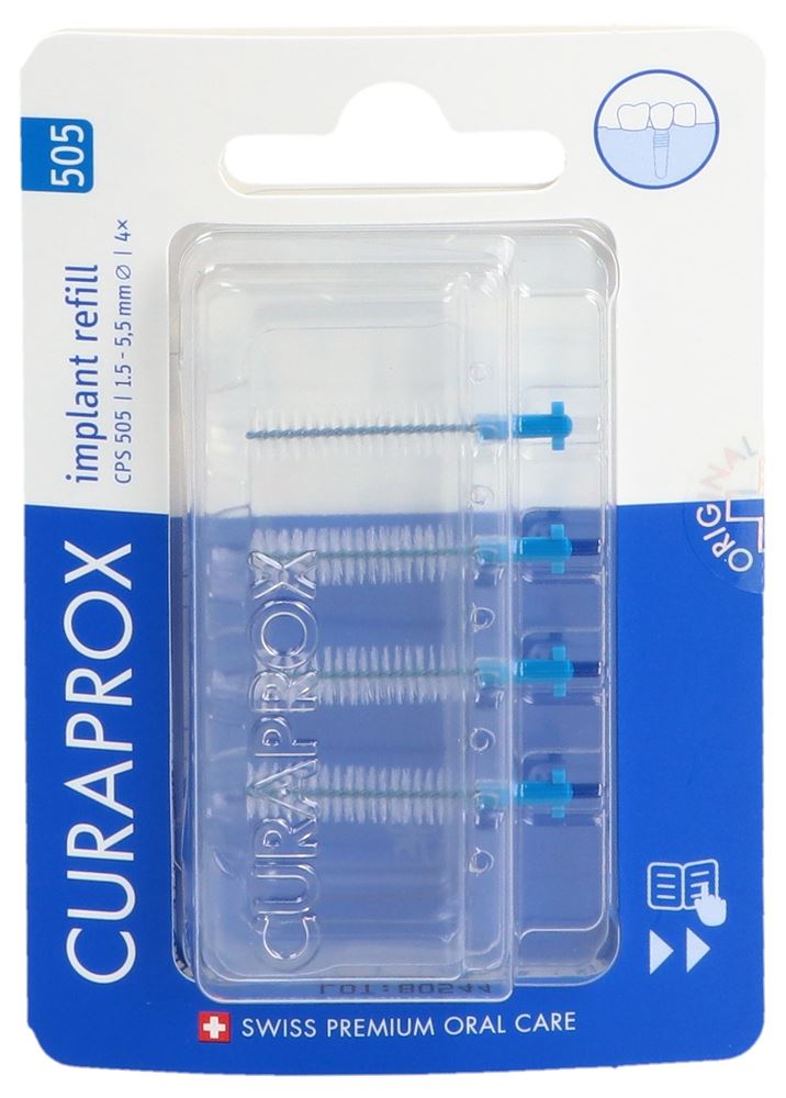 Curaprox CPS 505 Implant refill 4x blau