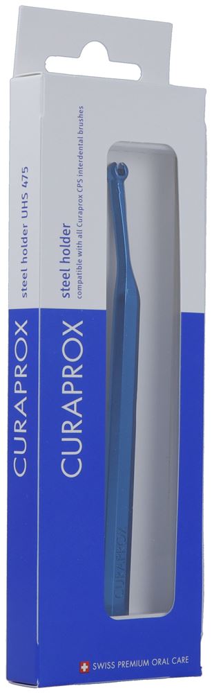 Curaprox UHS 475 Stahl Halter blau