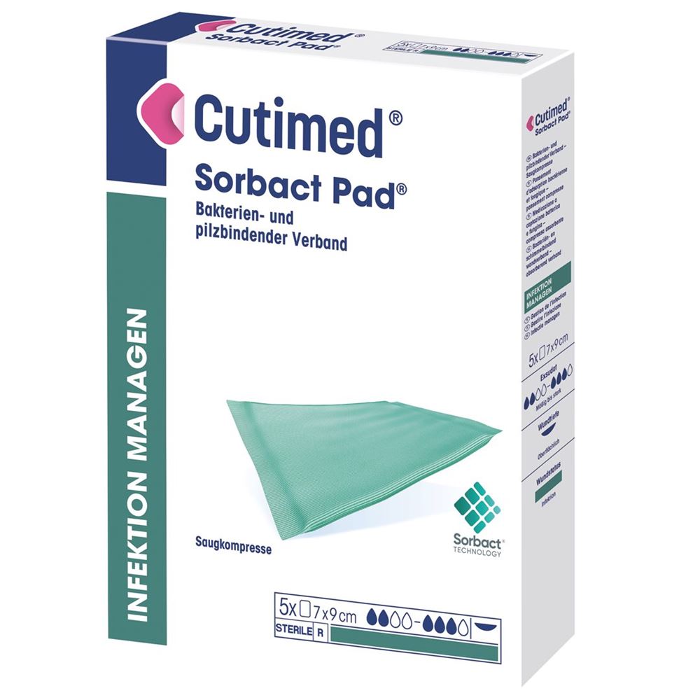 Cutimed Sorbact Contact 7x9cm 5 Stk