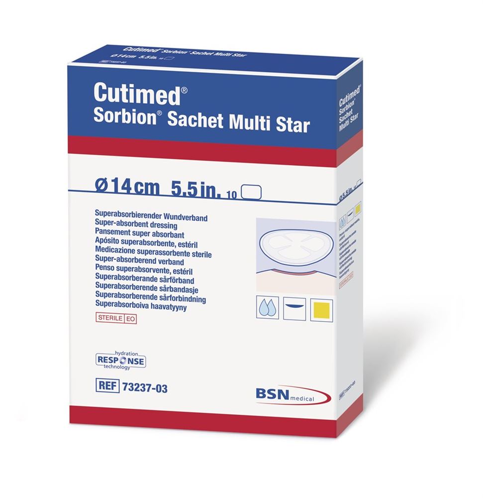 Cutimed Sorbion Sachet Multi Star 8cm 5 Stk