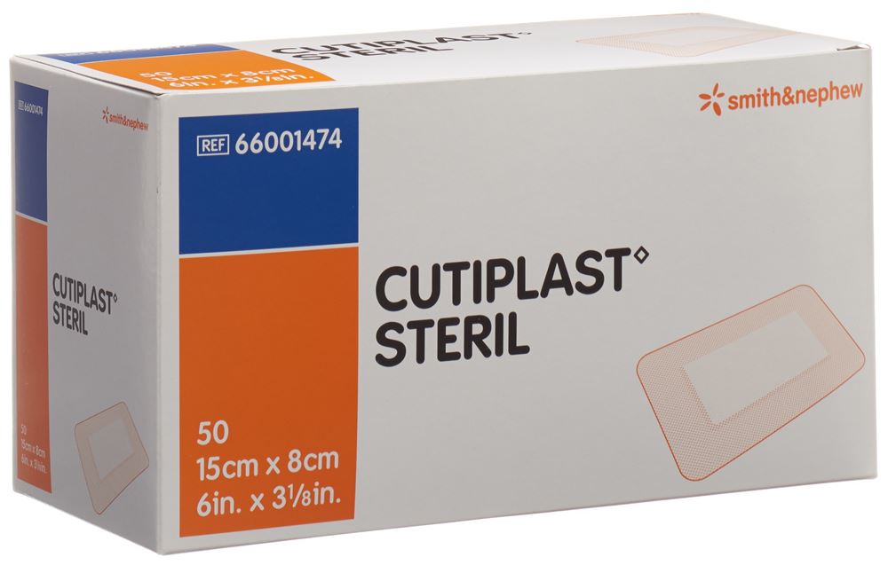 Cutiplast Steril Wundverband 15cmx8cm weiss 50 Stk