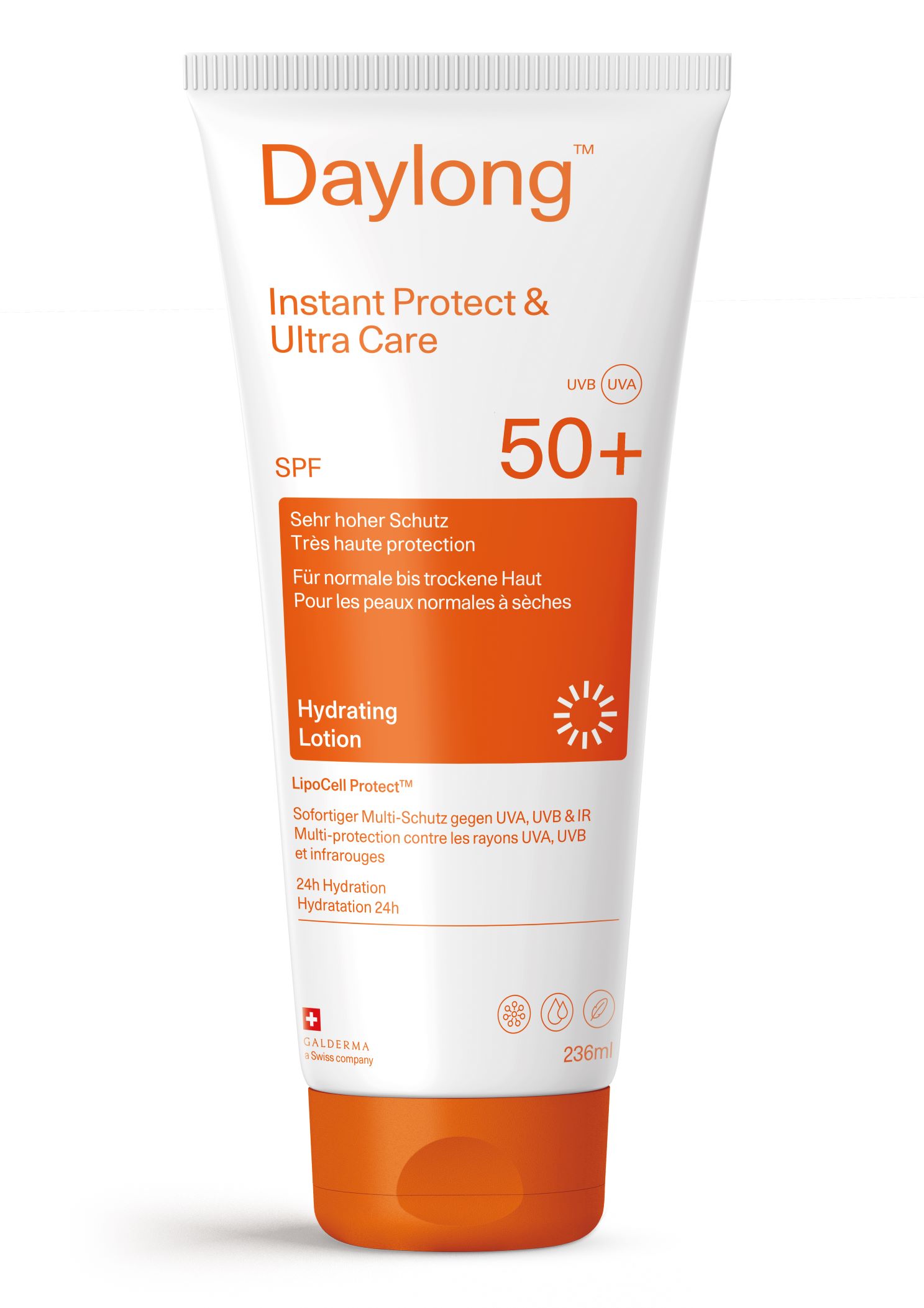 Daylong Instant Protect & Ultra Care Lotion hydrating Spf50+ Tb 236 ml