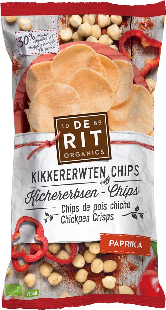 De Rit Kichererbsen-Chips Paprika Bio Btl 75 g