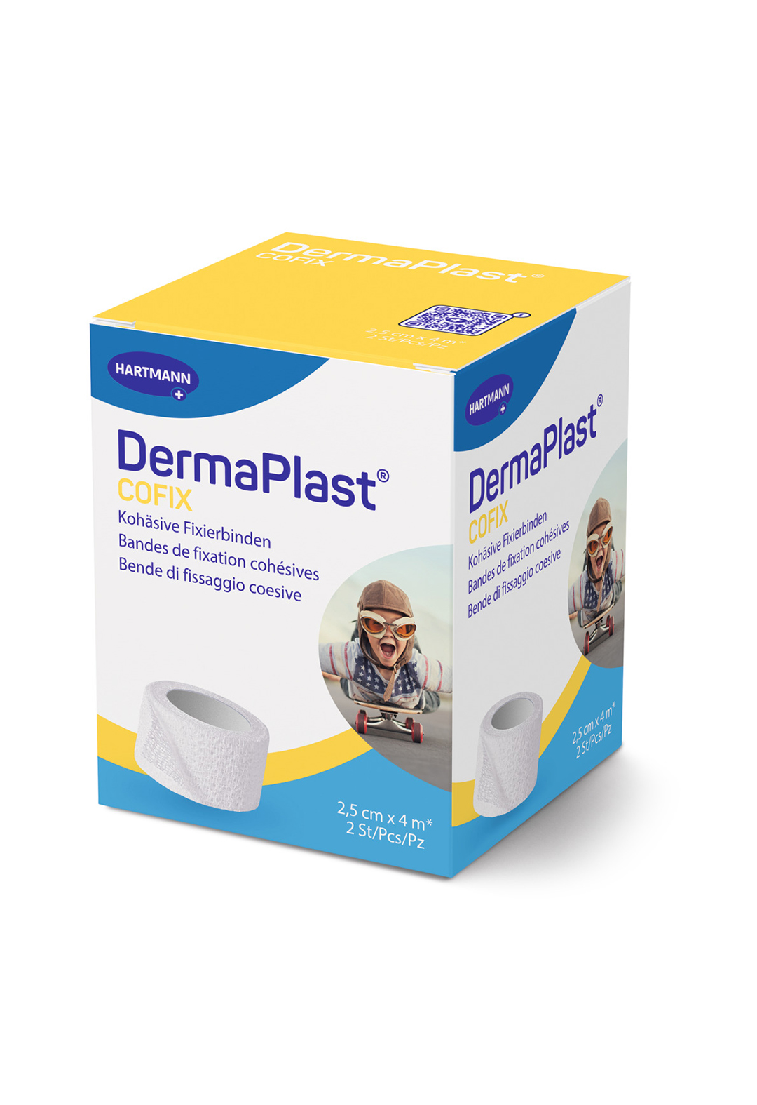 DermaPlast CoFix 2.5cmx4m weiss 2 Stk
