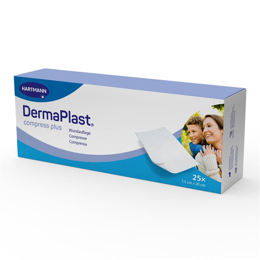 DermaPlast Compress Plus 7.5x20cm 25 Stk