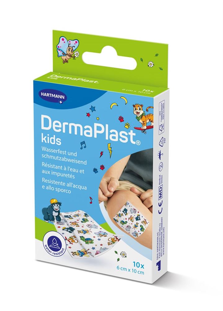 DermaPlast Kids Schnellverband 6x10cm Plastik 10 Stk