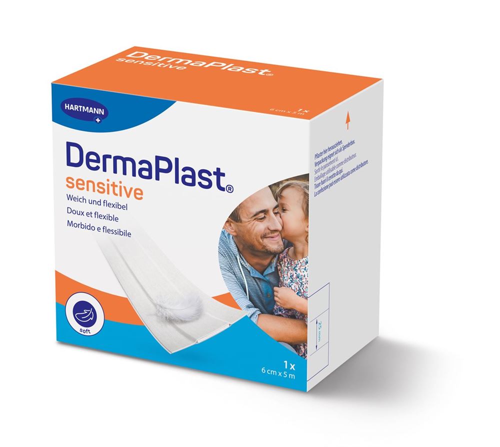 DermaPlast Sensitive Schnellverband 6cmx5m weiss