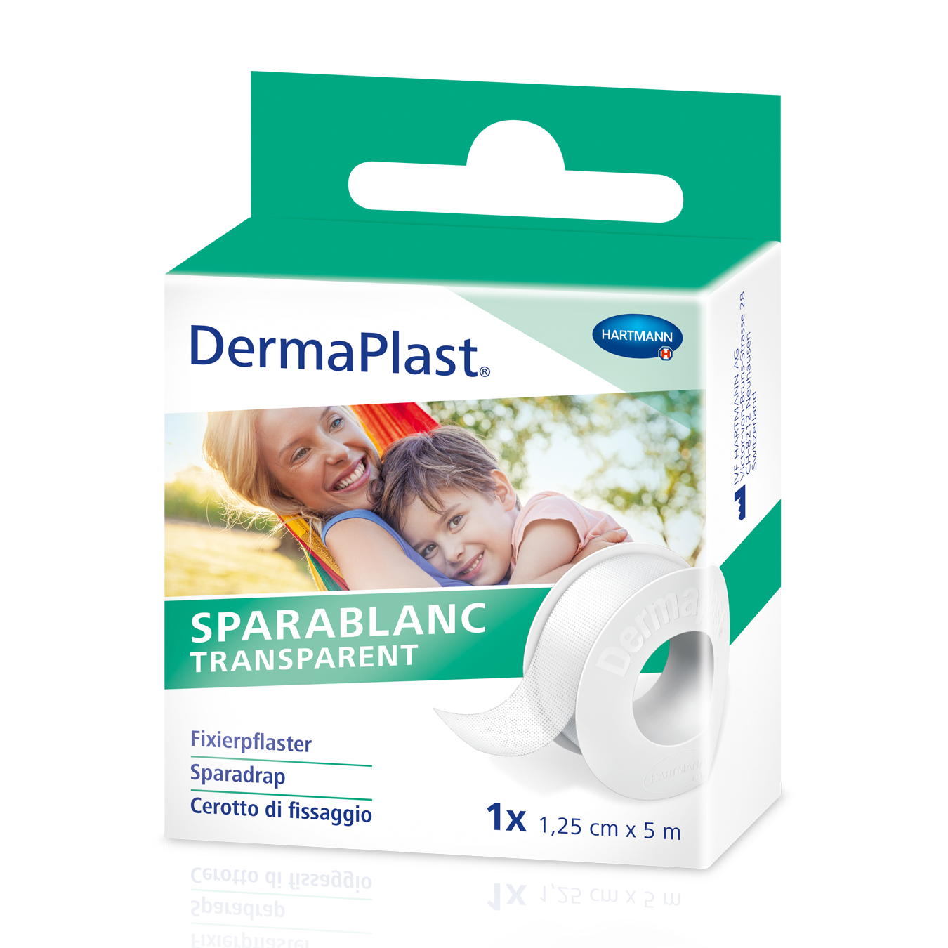 Dermaplast Sparablanc Transparent 1.25cmx5m weiss