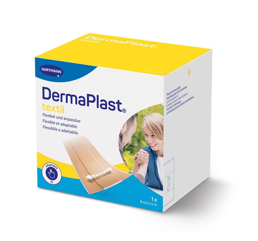 DermaPlast Textil Schnellverband 8cmx5m beige