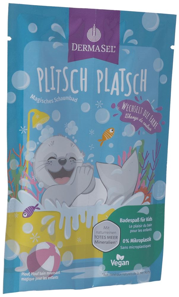 DermaSel Kinderschaumbad Plitsch Platsch deutsch französisch 2 Btl 15 ml