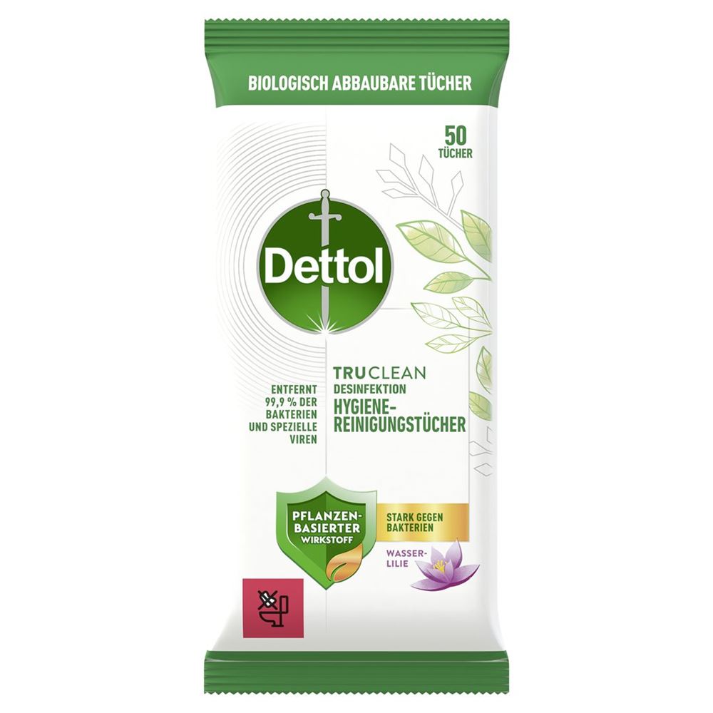Dettol Desinfektionstücher TruClean Wasserlilie 50 Stk