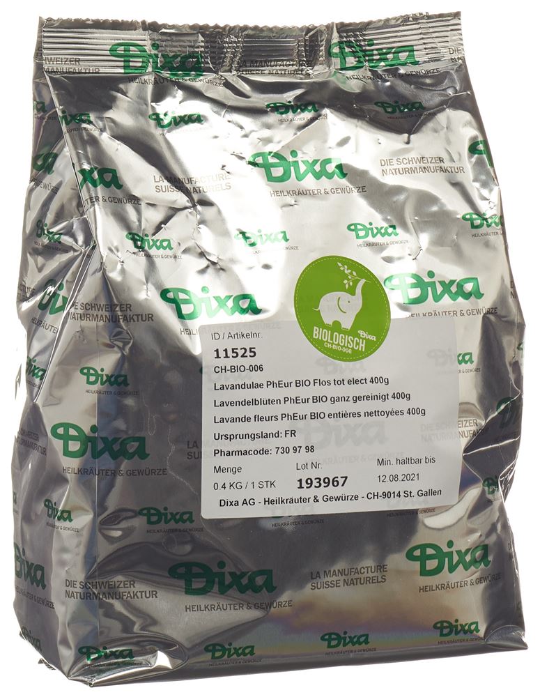 Dixa Lavendelblüten PhEur BIO ganz gereinigt 400 g