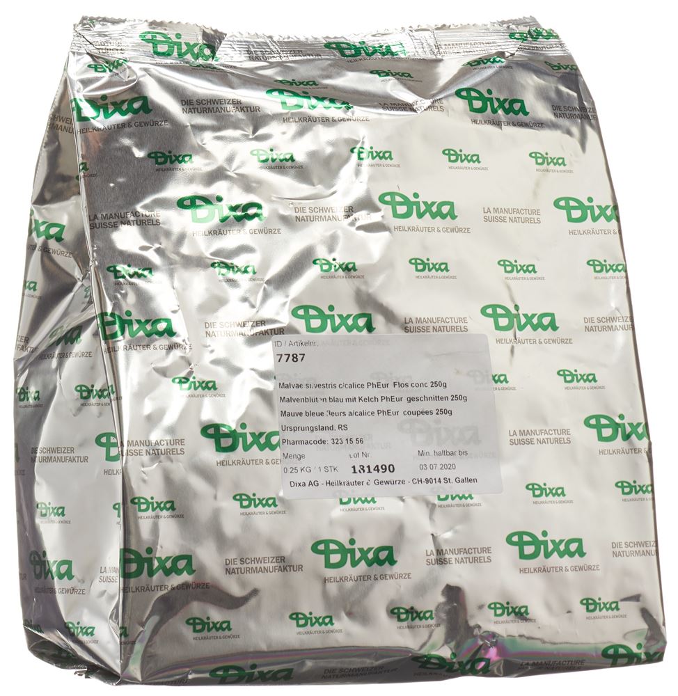 Dixa Malvenblüten blau mit Kelch PhEur geschnitten 250 g