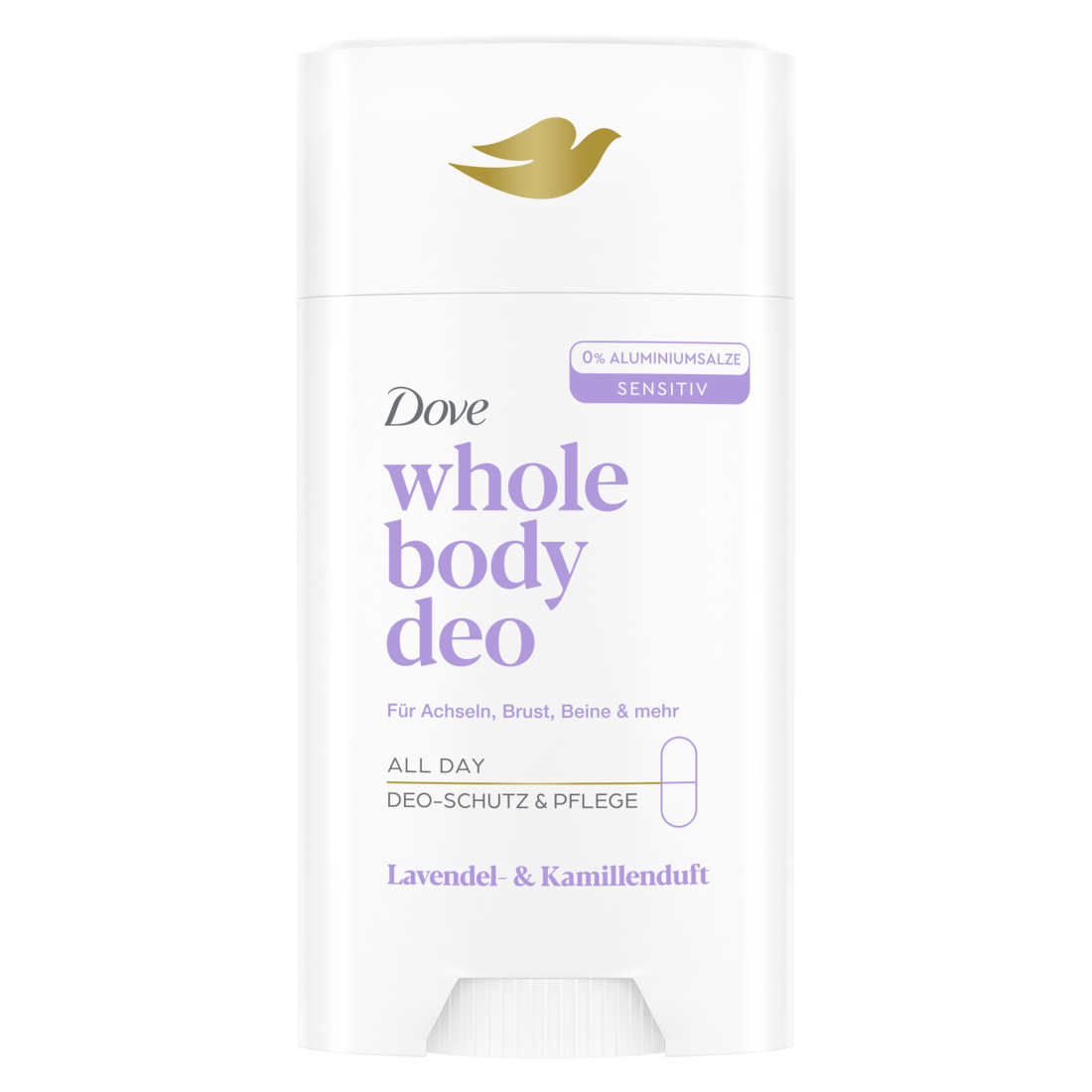 Dove Deo Whole Body Stick Lavendel & Kamillenduft ohne Aluminiumsalze 75 ml