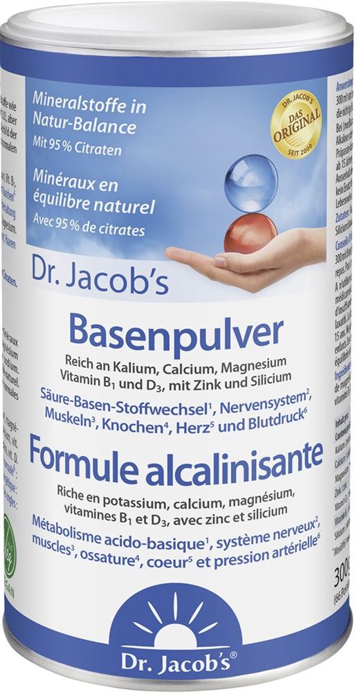 Dr. Jacob's Basenpulver Original Citrat-Mineralstoffe Kalium Magnesium Calcium Ds 300 g