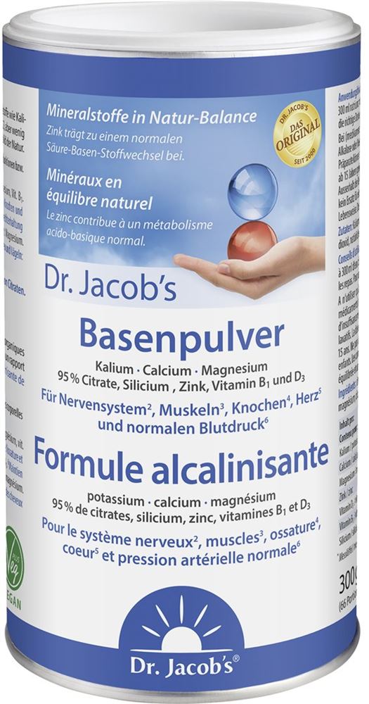 Dr. Jacob's Basenpulver Original Citrat-Mineralstoffe Kalium Magnesium Calcium Ds 300 g
