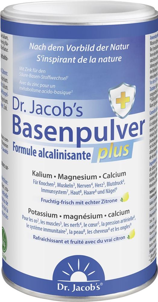 Dr. Jacob’s Basenpulver plus Citrat-Laktat-Mineralstoffe Kalium Magnesium Calcium 300 g