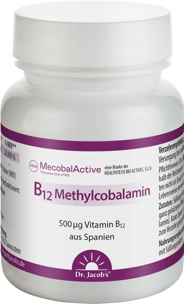 Dr. Jacob's Vitamin B12 Methylcobalamin Lutschtabl hochdosiert vegan Ds 60 Stk