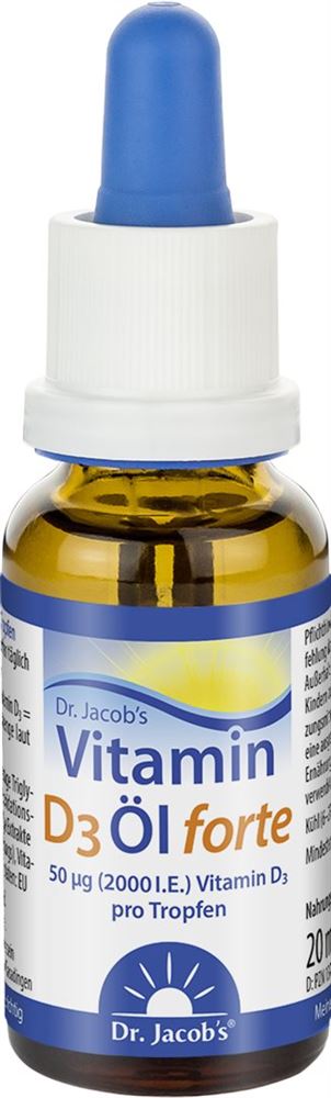 Dr. Jacob's Vitamin D3 Öl forte 2000 IE hochdosiert Pip Fl 20 ml