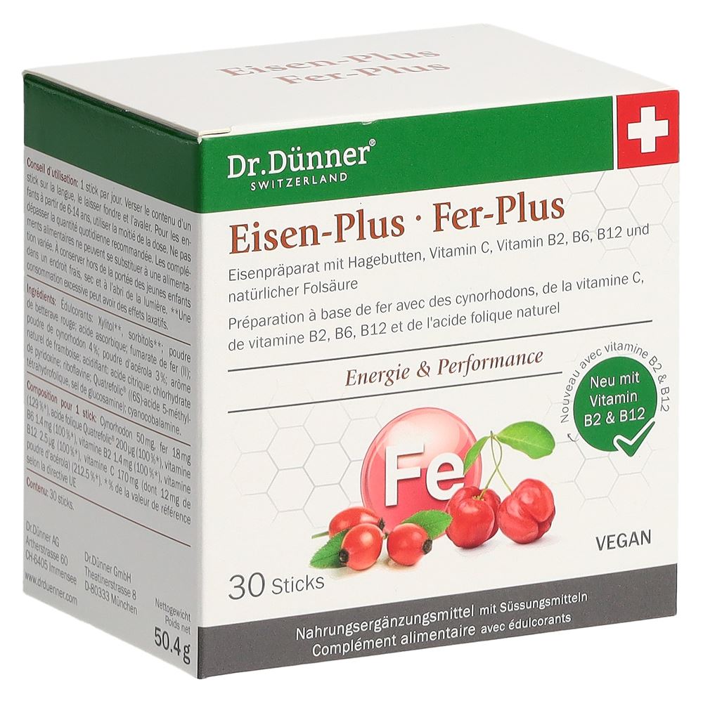 Dünner Eisen-Plus Stick 30 Stk