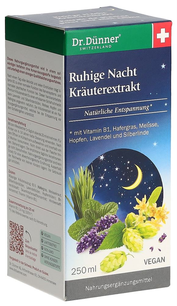 Dünner Ruhige Nacht Kräuterexrakt Fl 250 ml
