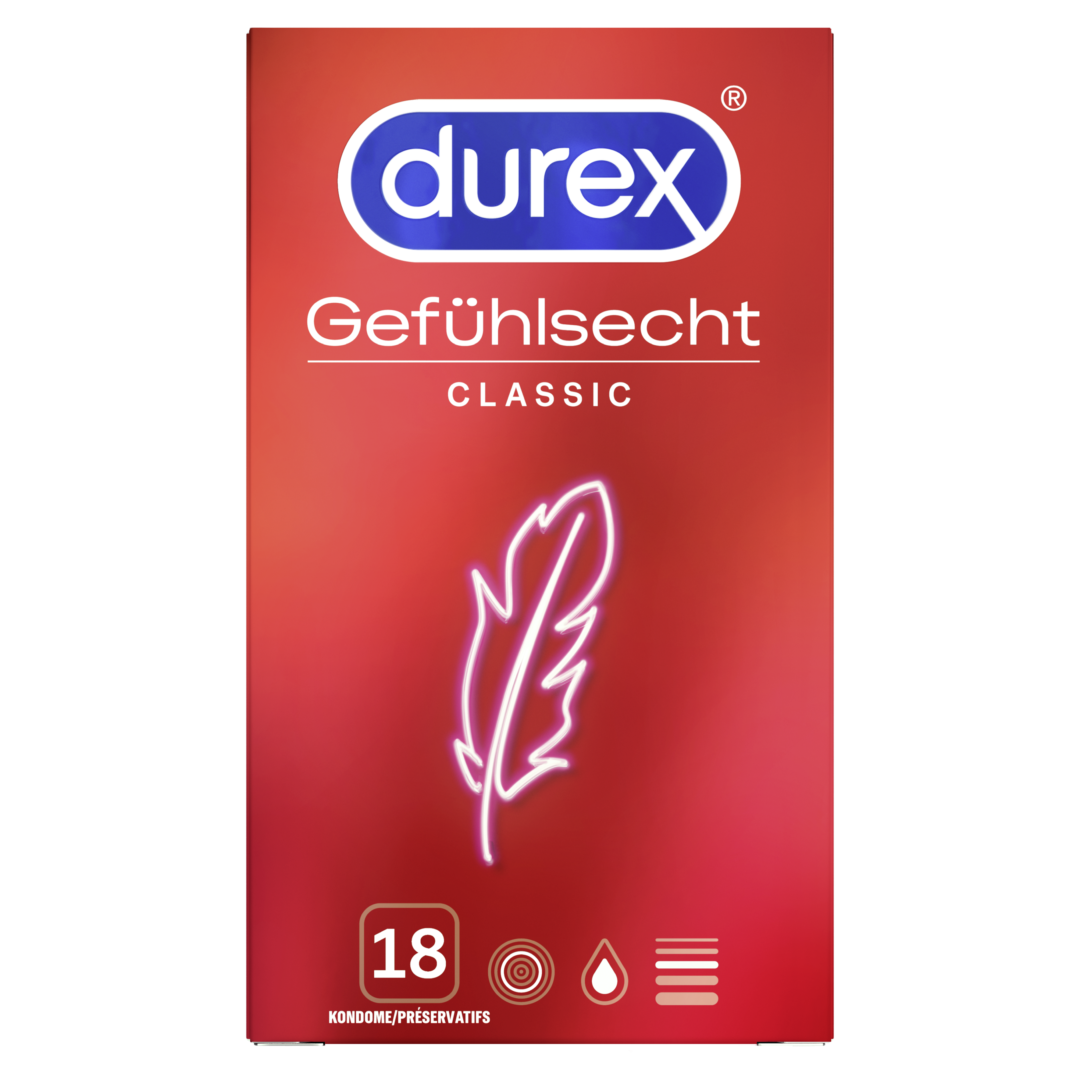 Durex Gefühlsecht Classic Präservativ 18 Stk