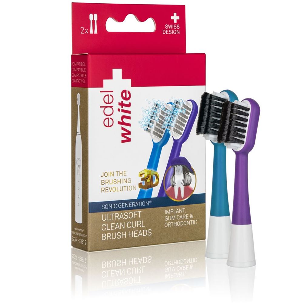 edel+white CleanCurl Airbag Sonic Brush Head 2 Stk