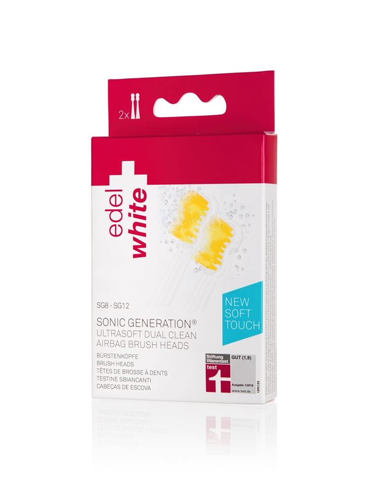 edel+white Sonic Dual Clean Ultrasoft Ersatzbürstenköpfe G8+