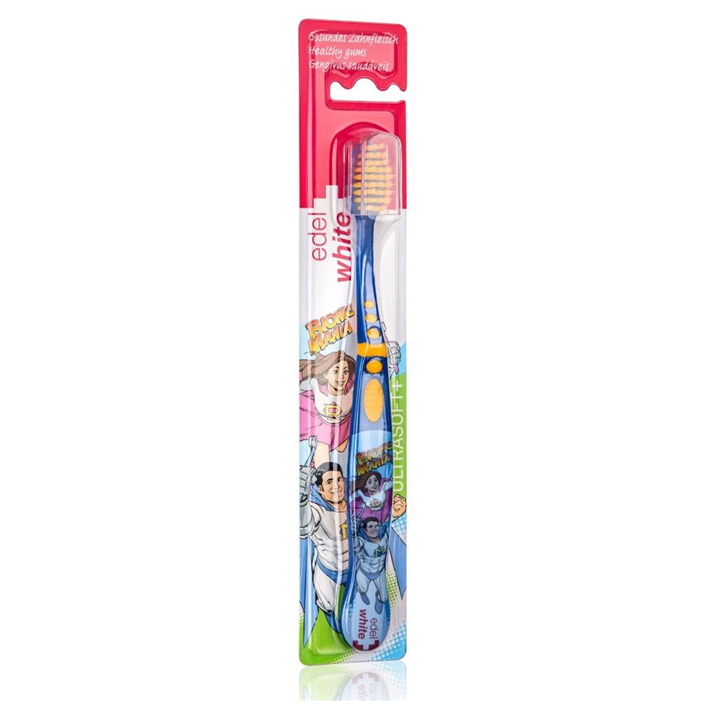 Edelwhite Flosserbrush Kinderzahnbürste Ultrasoft Ew-K4D