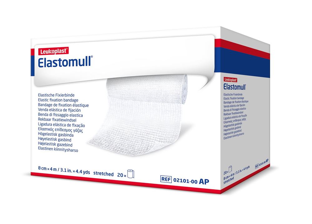 Elastomull Gazebinde weiss 4mx8cm 20 Stk